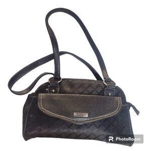 Alfred Dunner Black Multi-Pocket Shoulder Bag